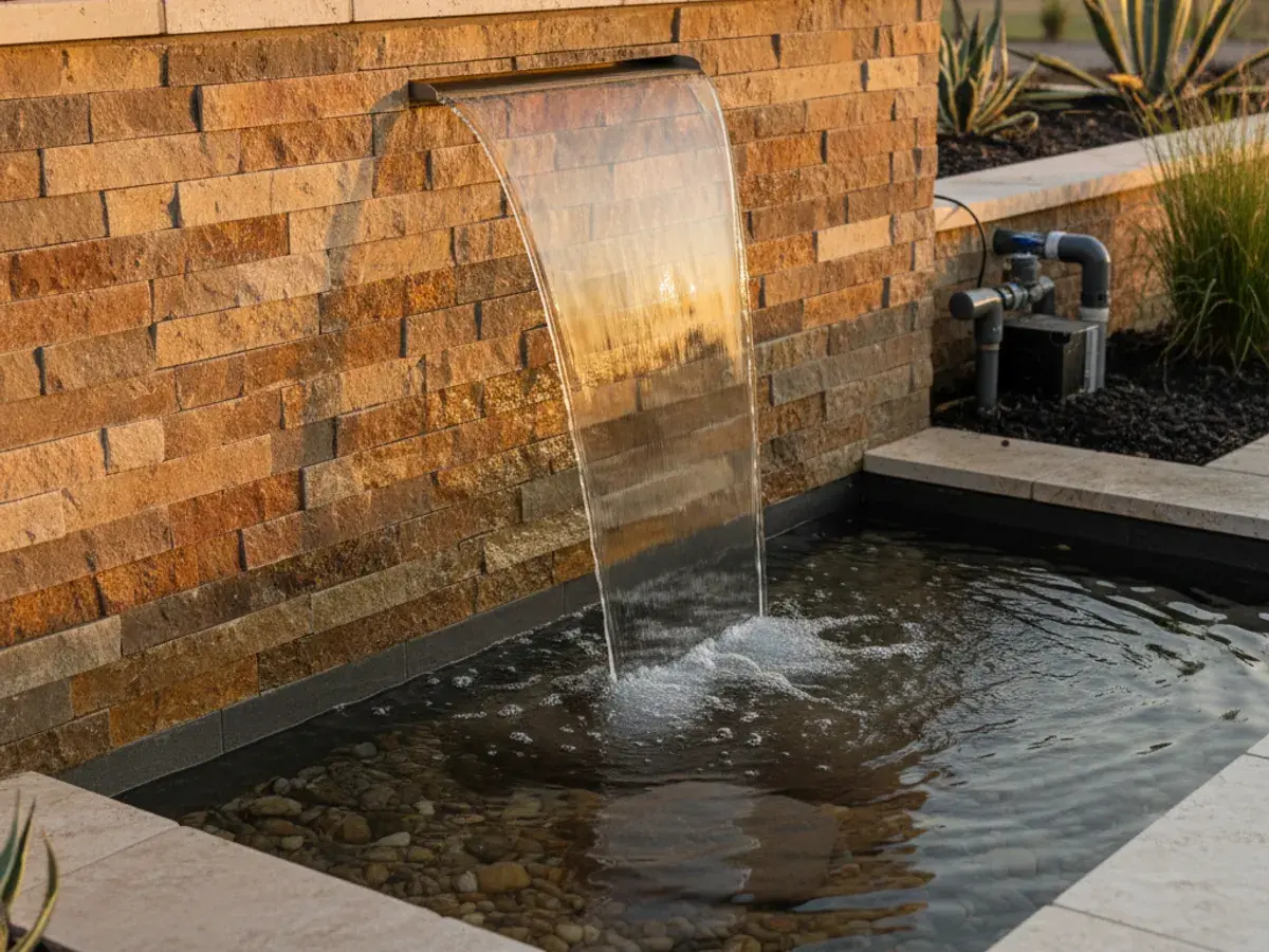 Fountain Service detail work by a San Diego County pool technician