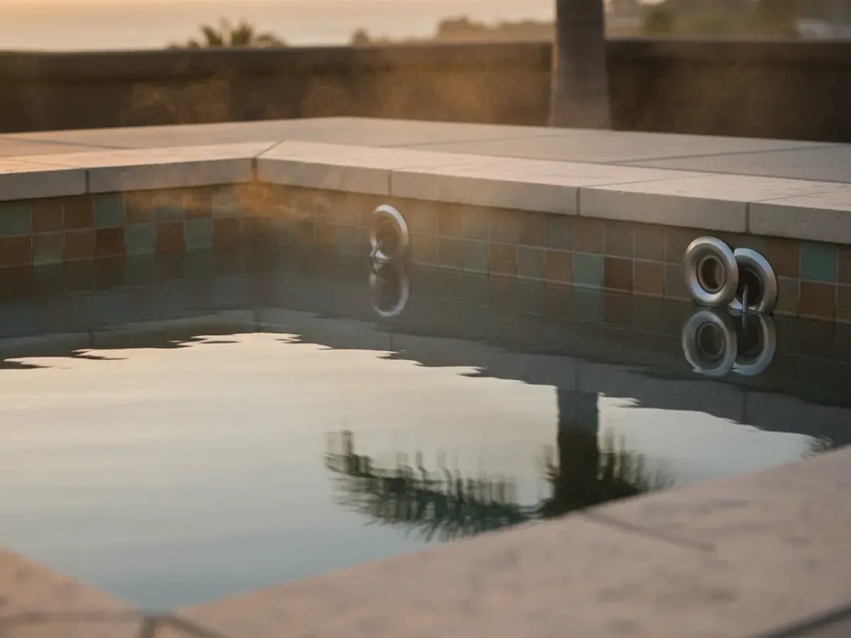 Spa & Hot Tub detail work by a San Diego County pool technician